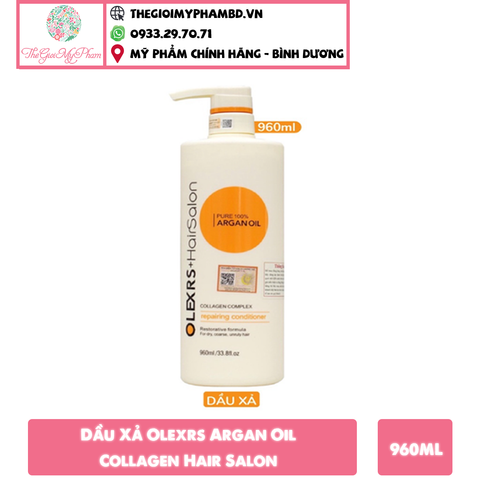 Dầu Xả Olexrs Argan Oil Collagen Hair Salon 960ml