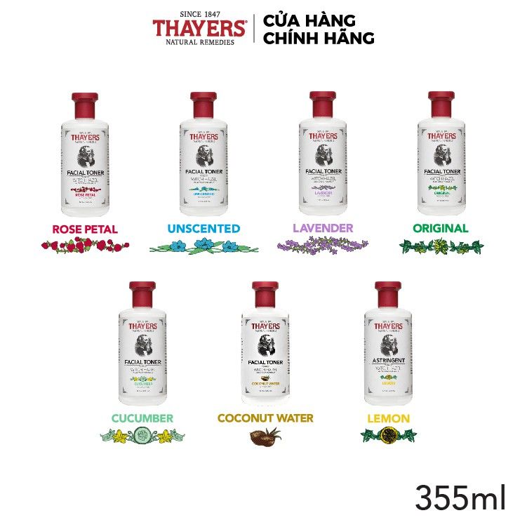 Nước Hoa Hồng Thayers Witchds Hazel 355ml #Rose - Hoa Hồng