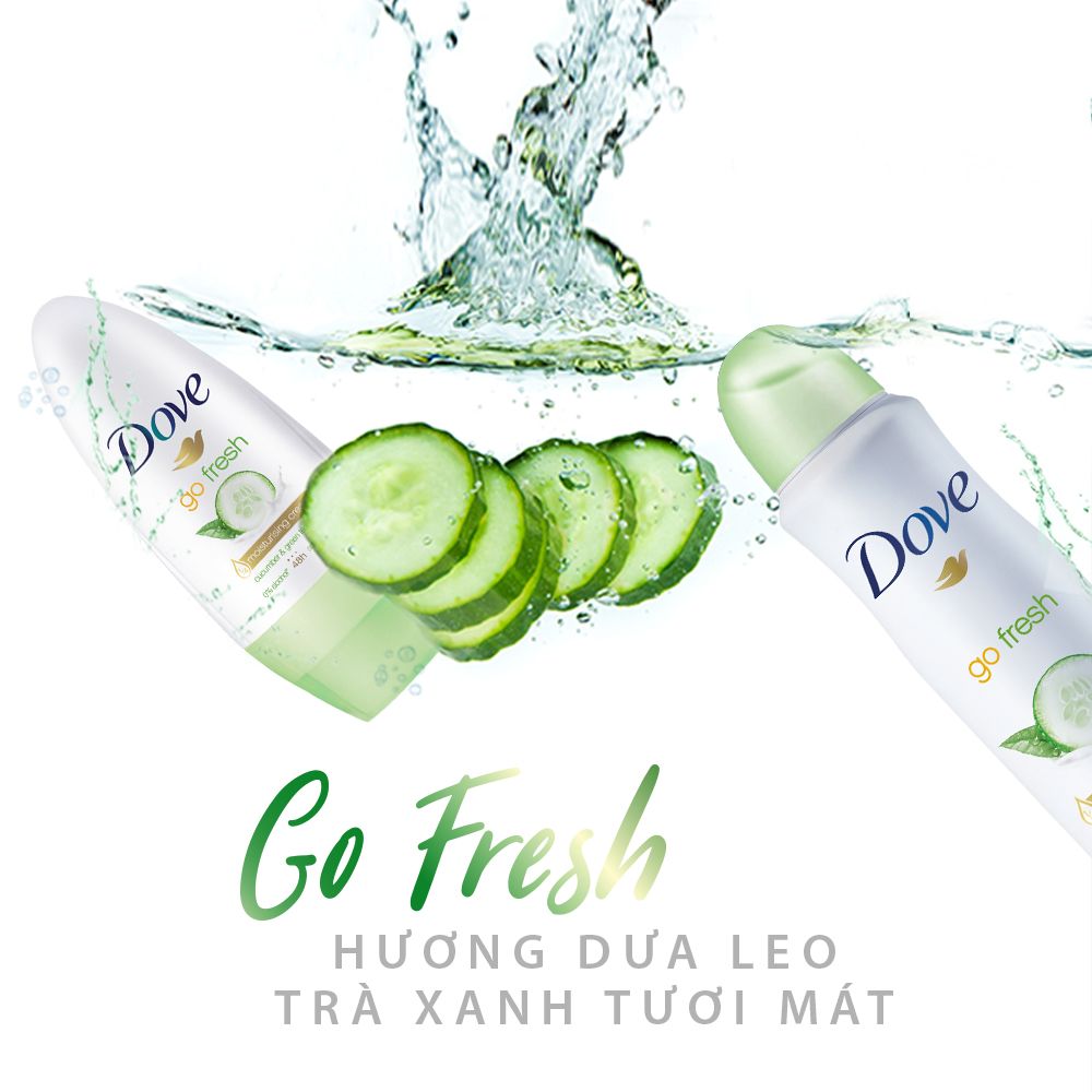 Xịt Khử Mùi Dove 48h #Go Fresh