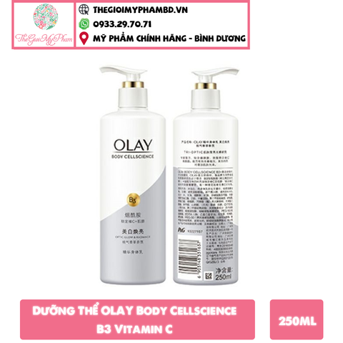 Dưỡng Thể OLAY Body Cellscience B3+Vitamin C 250ml