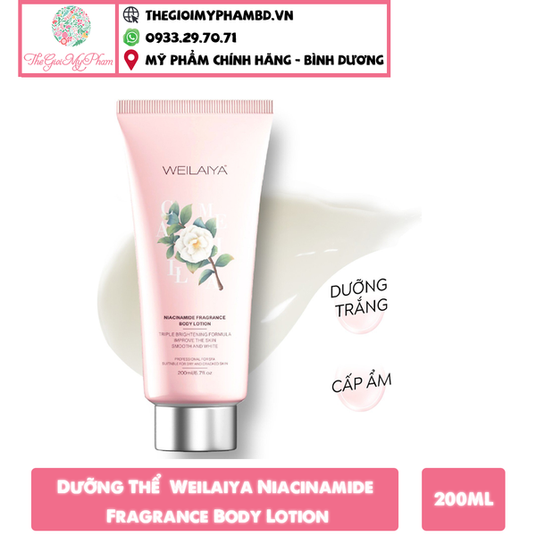 Dưỡng Thể Trắng Da Hoa Trà Weilaiya Niacinamide Fragrance Body Lotion 200ml