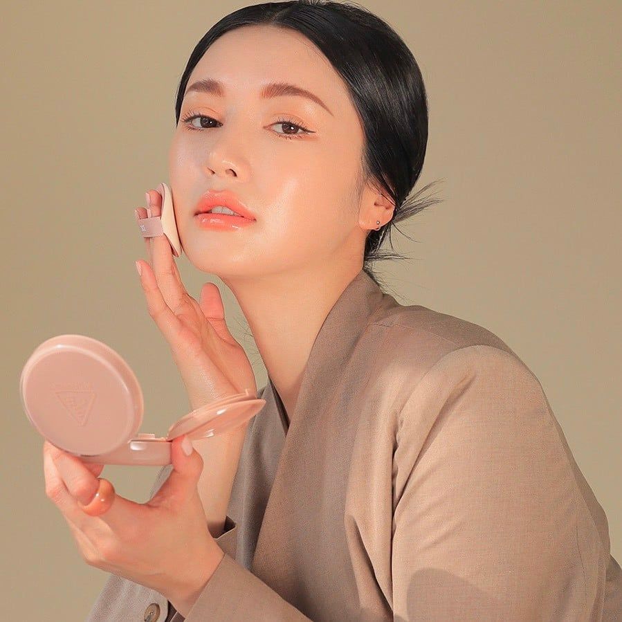 [KTD] Phấn Nước 3CE Soft Matte Fit Cushion SPF50+ PA+++  SPF 50+/PA++++ 15g #001 Warm Ivory (Kèm lõi)  - Da sáng