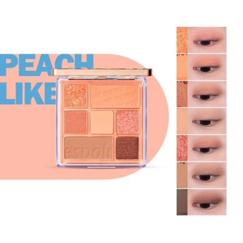Espoir - Bảng Phấn Mắt Espoir Real Eye Palette #Peachy Like