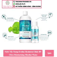 Nước Tẩy Trang Eveline Hyaluron Clinic B5 Ultra-Moisturizing Micellar Water #100ml