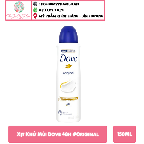 Xịt Khử Mùi Dove 48h #Original