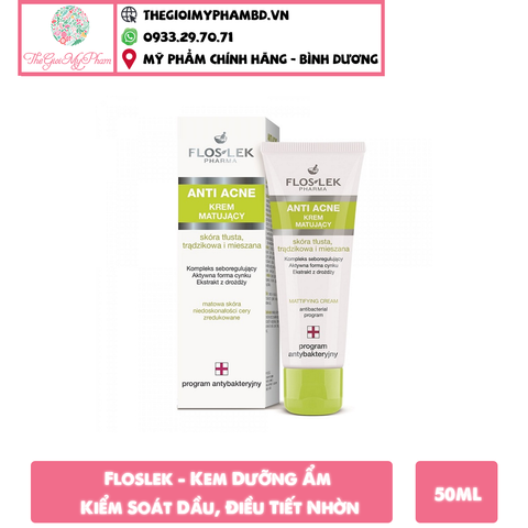 Floslek - Kem Dưỡng Ẩm Kiểm Soát Dầu, Điều Tiết Nhờn 50ml