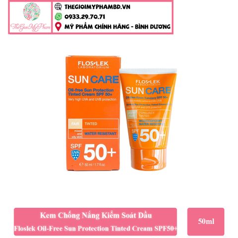 KCN Floslek Oil-Free Sun Protection Tinted Cream SPF50+ 50ml