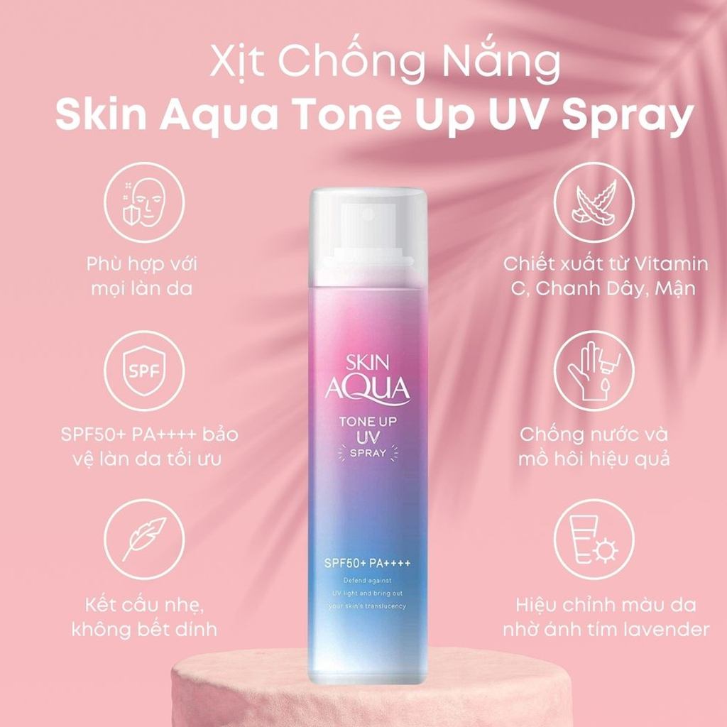 Xịt Chống Nắng Skin Aqua Tone Up 70g