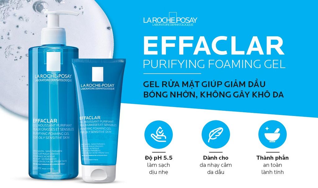 Laroche Posay - Gel Rửa Mặt Cho Da Dầu Nhạy Cảm 400ml