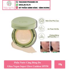 Phấn Nước Căng Bóng Da Gilaa Vegan Super Glow Cushion SPF50+/PA++++ [15g] #02 Natural Beige