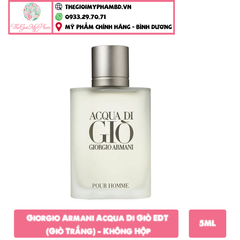 Nước Hoa Nam Giorgio Armani Acqua Di Giò EDT 5ml (Giò Trắng) - Không Hộp