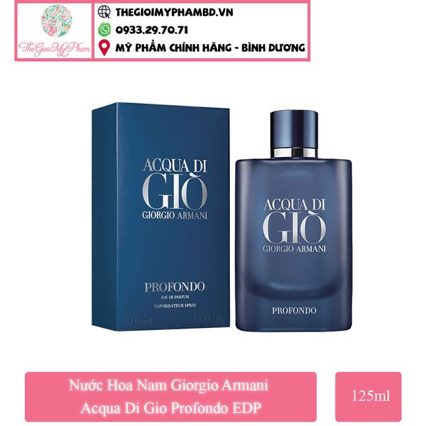 [KTD] Nước Hoa Nam Giorgio Armani Acqua di Gio Profondo EDP 125ml (Giò Xanh)