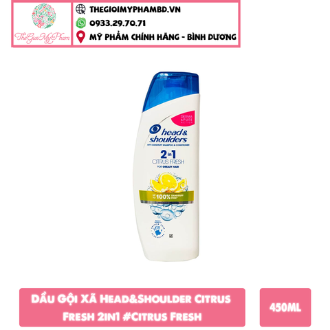 Gội Head & Shouders 2 in1 450ml #Citrus Fresh