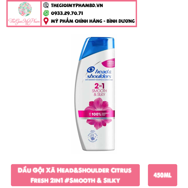 Gội Head & Shouders 2 in1 450ml #Smooth & Silky