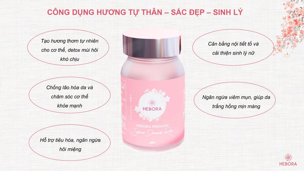 Viên Uống Hebora Tỏa Hương Nhật Bản Mới