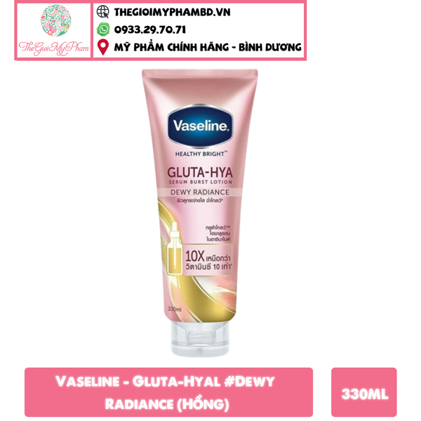 Vaseline - Gluta-Hyal 330ml #Dewy Radiance (Hồng)