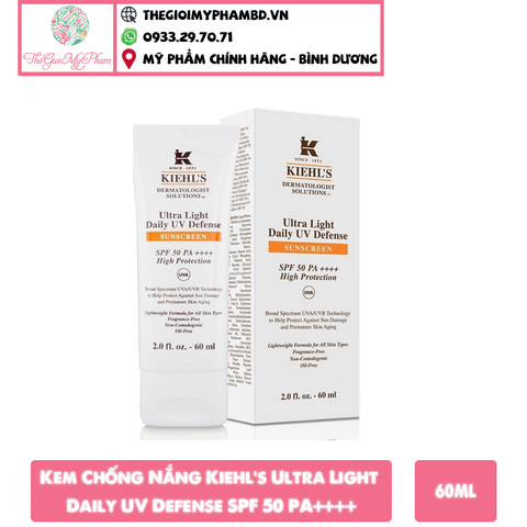 Kiehls - KCN Ultra Light Daily UV Defense 60ml (Ko tđ)