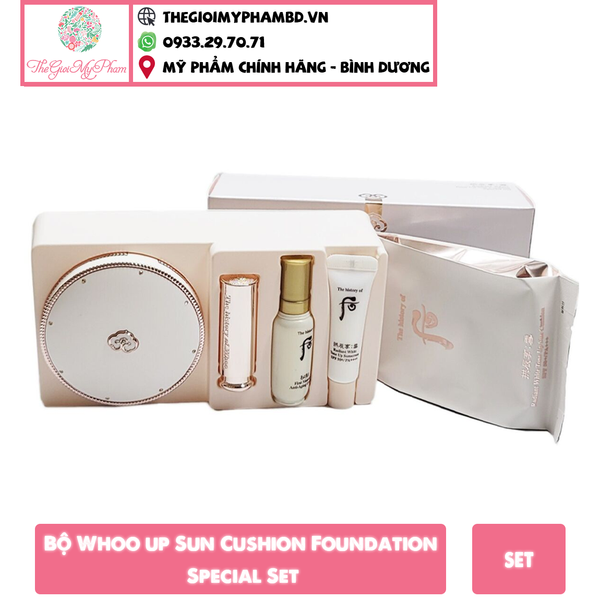 Set Whoo Radiant White Tone Up Sun Cushion Special Set (Kèm 1 Lõi + Sample) Ko Tđ