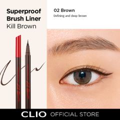 Bút Kẻ Mắt Clio Superproof Brush Liner Kill Brown #02 Brown