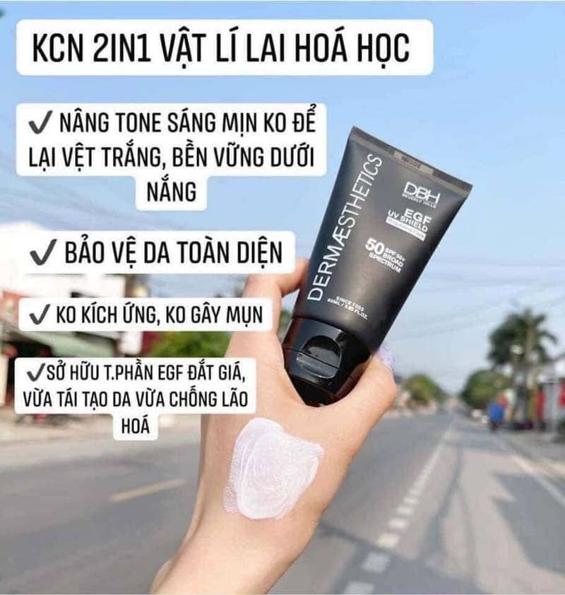 Kem Chống Nắng DBH EGF UV Shield SPF50 PA+++ 60ml