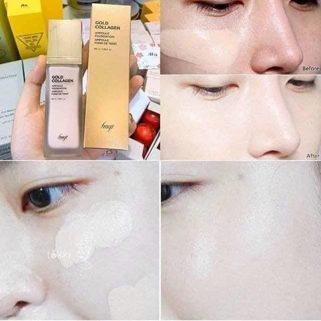 [Mẫu Mới] Kem Nền TheFaceShop Gold Collagen Ampoule Foundation SPF30 PA++ 40ml #V201 - Dành cho da sáng