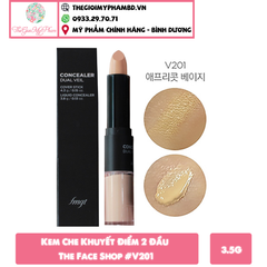 Kem Che Khuyết Điểm 2 Đầu The Face Shop Concealer Dual Veil #V201