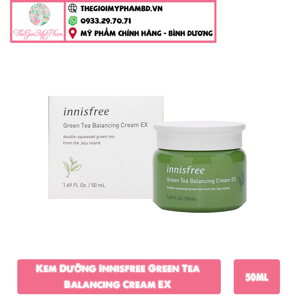 Kem Dưỡng Innisfree Green Tea Balancing Cream EX 50ml SALE 300k>168k