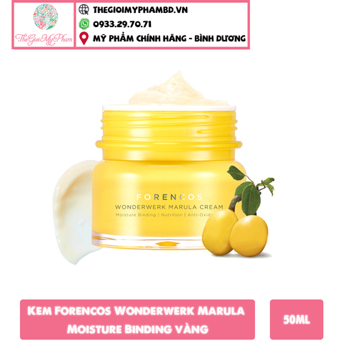 Kem Forencos Wonderwerk Marula Moisture Binding 50ml (Vàng)