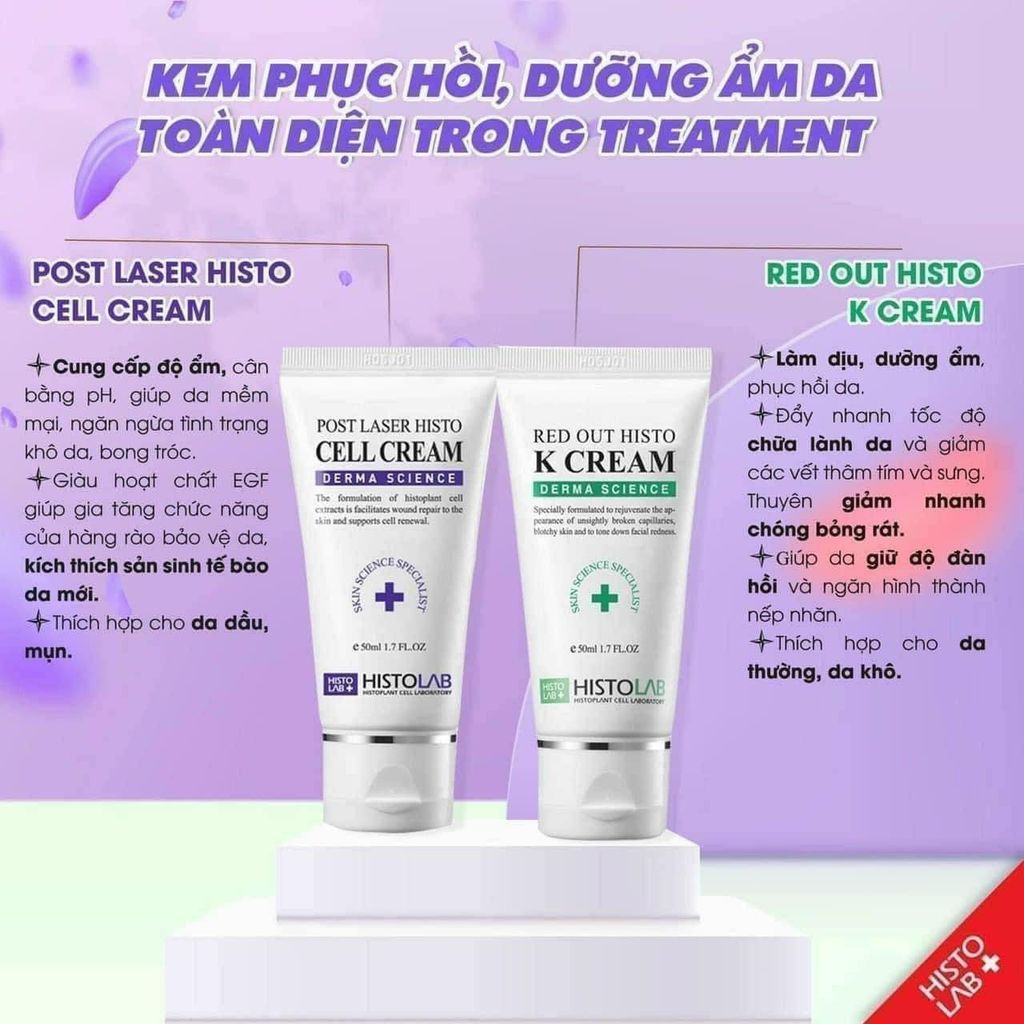 Kem Dưỡng Ẩm Phục Hồi Da Sau Lăn Kim Red Out Histolab K Cream 50ml