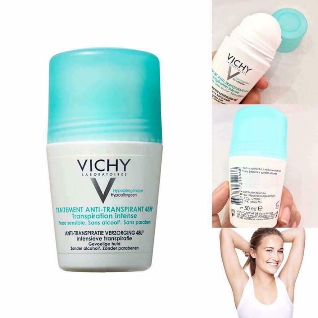 Lăn Khử Mùi Vichy Pháp ( Nắp xanh)