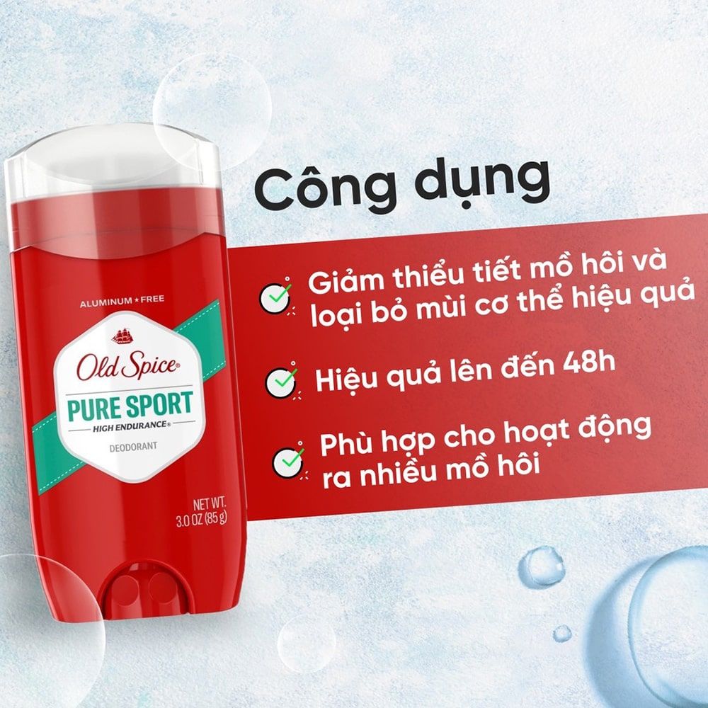 Lăn Khử Mùi Old Spice 85g #Pure Sport