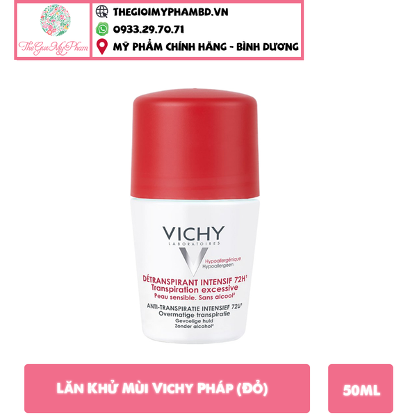 Lăn Khử Mùi Vichy Pháp (Đỏ)