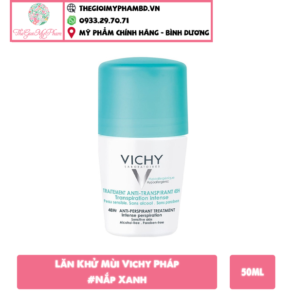 Lăn Khử Mùi Vichy Pháp ( Nắp xanh)