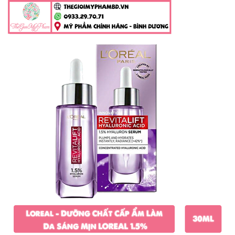 Loreal - Dưỡng Chất Cấp Ẩm Làm Da Sáng Mịn LOREAL 1.5% 30ml