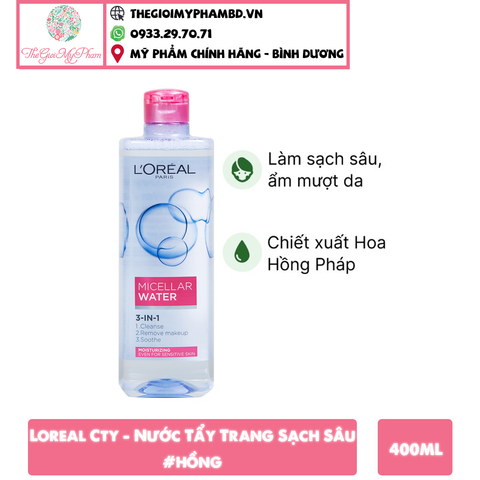 Loreal Cty - Nước Tẩy Trang Ẩm Mượt 400ml