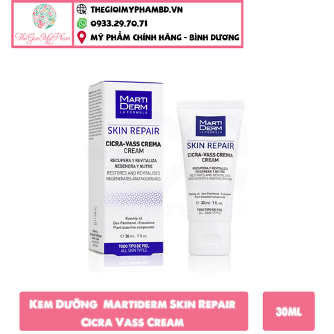 Kem Dưỡng Martiderm Skin Repair Cicra Vass Cream 30ml