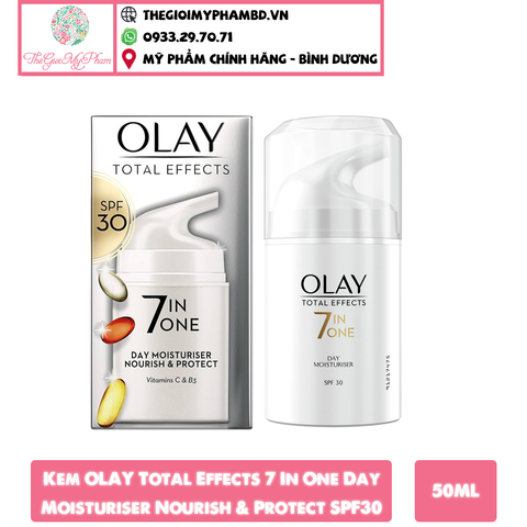 Kem OLAY Total Effects 7 In One Day Moisturiser Nourish & Protect SPF30 50ml