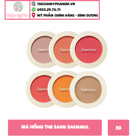 Má Hồng The Saem Saemmul Single Blusher 5g #RD01