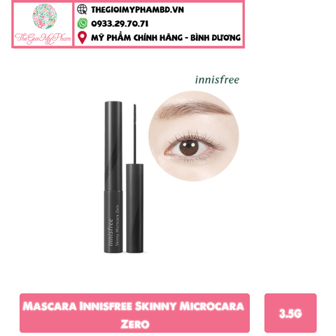 Mascara Innisfree Skinny Microcara Zero (Mẫu Mới vỏ trắng)