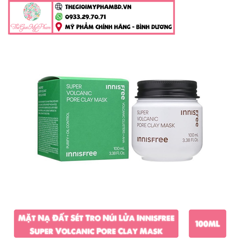 Mặt Nạ Đất Sét Tro Núi Lửa Innisfree Super Volcanic Pore Clay Mask 100ml (Mẫu Mới)