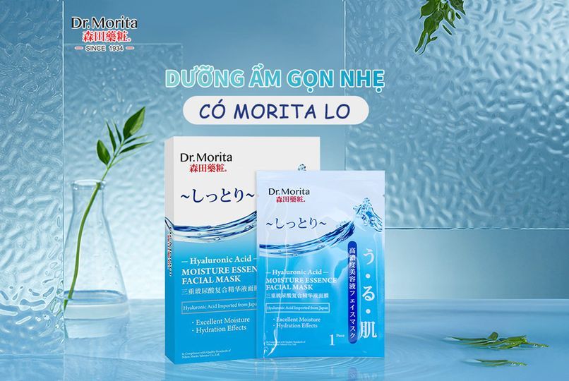 Mặt Nạ Cấp Ẩm Dr.Morita Hyaluronic Acid Moisture Essence Facial Mask 25gr