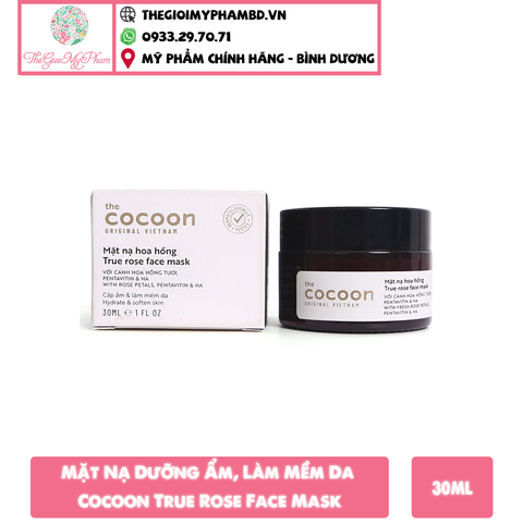 Mặt Nạ Dưỡng Ẩm, Làm Mềm Da Cocoon True Rose Face Mask 100ml