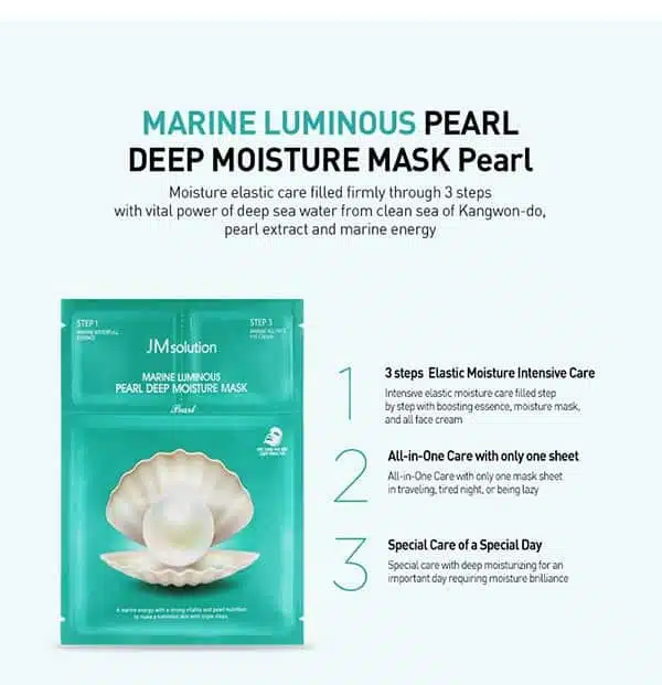Mặt Nạ 3 Bước JMsolution Marine Luminous Pearl Deep Moisture Mask 30ml