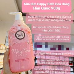 Sữa tắm Happy Bath May Rose 900g SALE 170K>125K