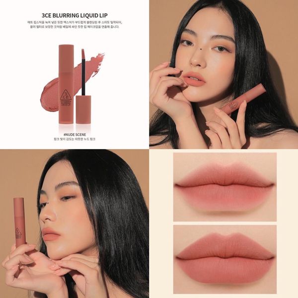 [KTD] 3CE - Son Kem Blurring Liquid Lip #Chapter Pink