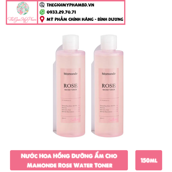 Nước Hoa Hồng Dưỡng Ẩm Cho Mamonde Rose Water Toner 150ml