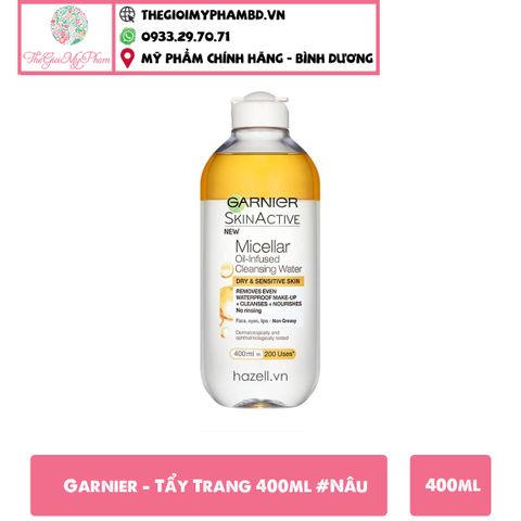 Garnier - Tẩy Trang 400ml #Nâu