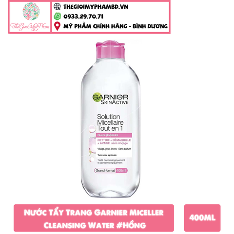 Garnier - Tẩy Trang 400ml #Hồng