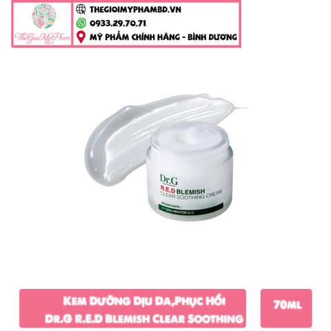 Kem Dưỡng Dịu Da, Phục Hồi Và Giảm Đỏ Dr.G R.E.D Blemish Clear Soothing 70ml