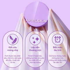 Phấn Nước Aprilskin Ultra Slim Cushion SPF50+ PA+++ #23 Natural Beige (Kèm 1 Lõi) - Da tự nhiên